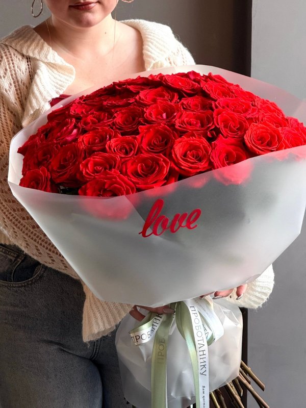 Букет из красных роз premium