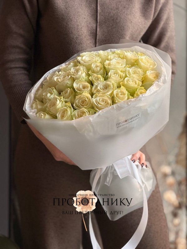 Букет из 33 белых роз