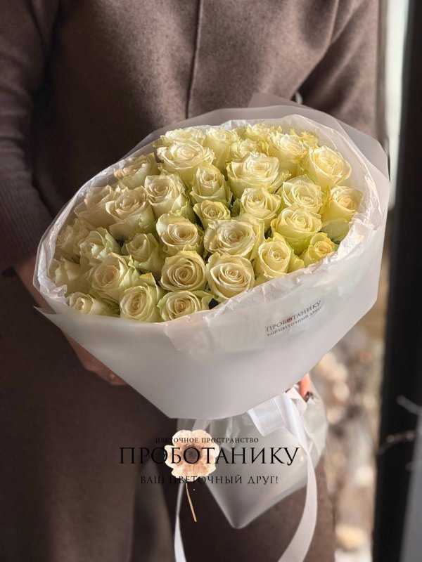 Букет из 33 белых роз