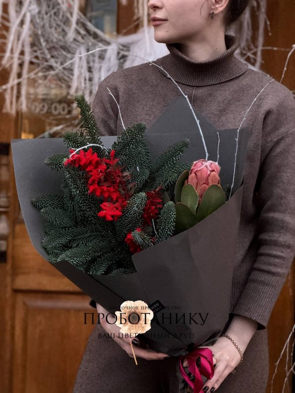 Букет с африканской протеей