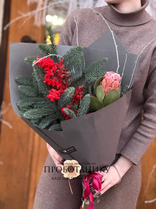 Букет с африканской протеей